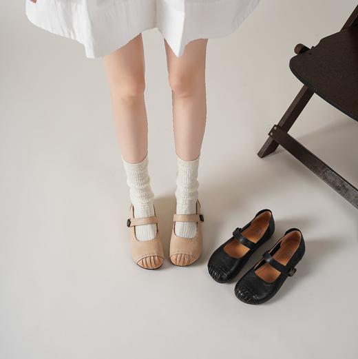 西村名物2025年轻便透气舒适平底软底防滑玛丽珍单鞋浅口单鞋T25AE16151 商品图1