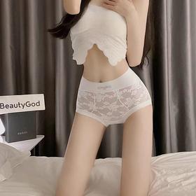 3条优惠装【高奢提花蕾丝高腰收腹内裤】法式纯欲性感内裤 加长档7A抑菌收腹高腰蕾丝内裤