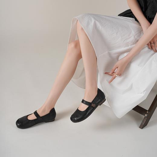 西村名物2025年轻便透气舒适平底软底防滑玛丽珍单鞋浅口单鞋T25AE16151 商品图3
