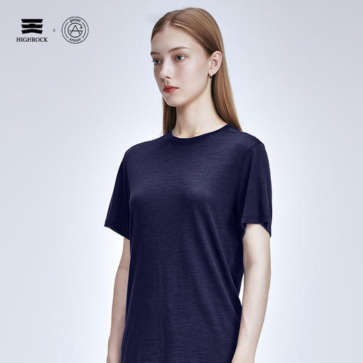天石鹅铠甲夏季弹力舒适美利奴羊毛T恤男女同短袖户外运动速干半袖 商品图8
