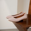西村名物2025年夏季新款舒适低跟新中式风优雅镂空浅口单鞋T25AH16101 商品缩略图6