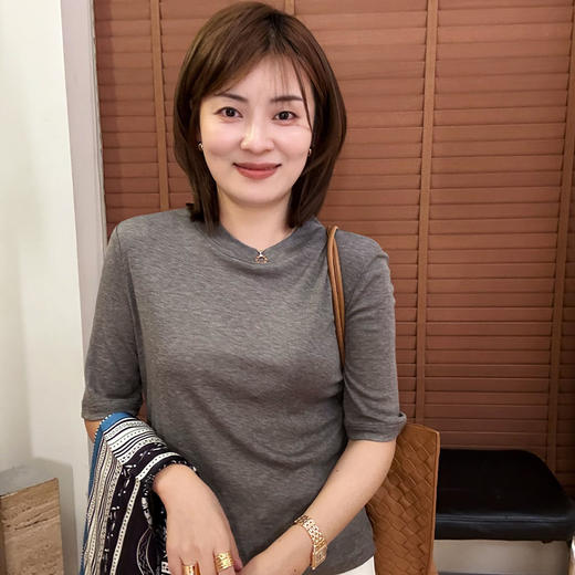 【不退不换】良木礼桑蚕丝透气T恤(528881) 商品图4