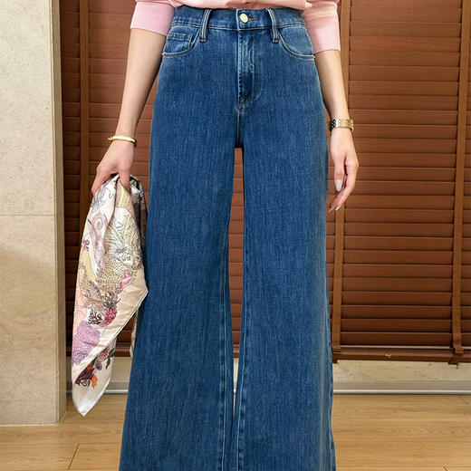 【不换不退】良木礼阔腿弹力牛仔裤(S001) 商品图2