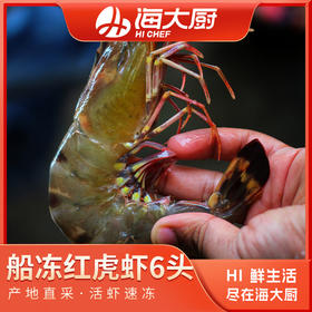 海大厨-船冻红虎虾6头（102.0087）（为保证品质，限辽宁省内发货）