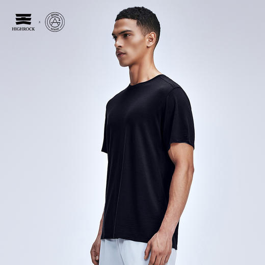 天石鹅铠甲夏季弹力舒适美利奴羊毛T恤男女同短袖户外运动速干半袖 商品图5