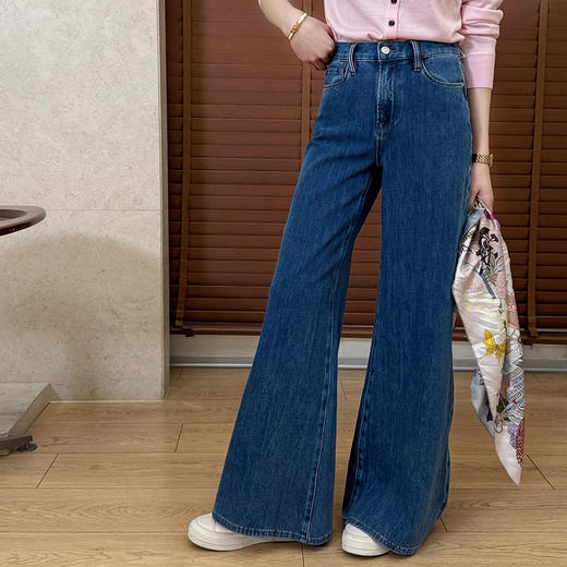 【不换不退】良木礼阔腿弹力牛仔裤(S001) 商品图3