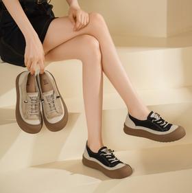 西村名物2025年春季新款轻便透气舒适厚底防滑休闲运动鞋德训鞋T25CM38851