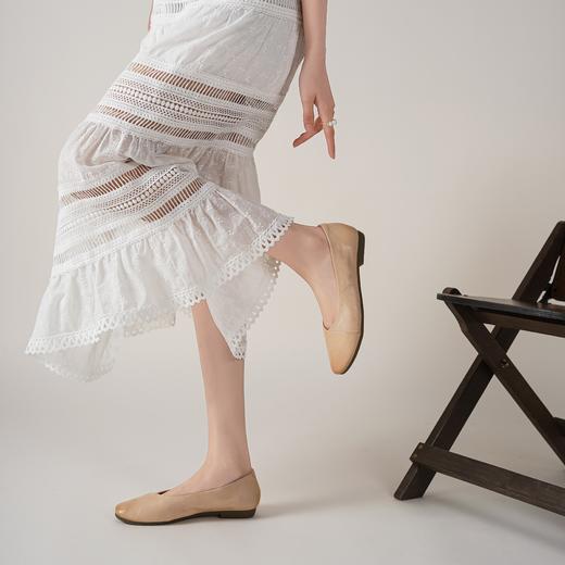 【舒适软底】西村名物2025年春季新款舒适平跟软底新中式风优雅浅口单鞋T25AE16331 商品图2