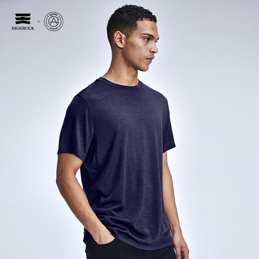 天石鹅铠甲夏季弹力舒适美利奴羊毛T恤男女同短袖户外运动速干半袖 商品图6