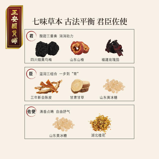 正安 老北京酸梅汤 烟熏乌梅七种道地原材医馆配伍 消腻解渴解暑滋润小甜水驱走干瘪感 草本汤料拒绝不良添加夏日饮品家庭聚餐 酸梅汤家庭装3人份量（155g/盒）【不可用券】 商品图5