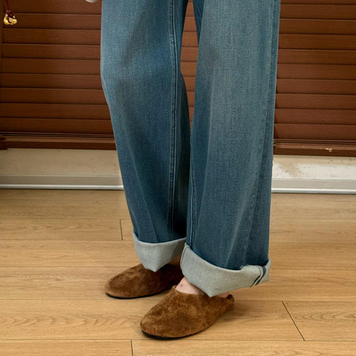 【不换不退】良木礼窄版牛仔阔腿裤(91733) 商品图2