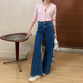 【不换不退】良木礼阔腿弹力牛仔裤(S001)