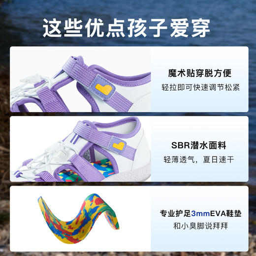 TY-小蓝羊25夏季新款儿童海边踩水男女童包头防踢凉鞋沙滩防滑溯溪鞋-魔术贴溯溪鞋 商品图1