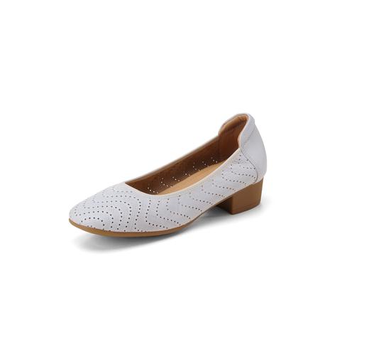 西村名物2025年夏季新款舒适低跟新中式风优雅镂空浅口单鞋T25AH16101 商品图8