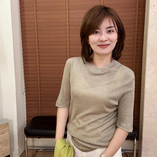 【不退不换】良木礼桑蚕丝透气T恤(528881) 商品图3