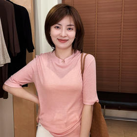 【不退不换】良木礼桑蚕丝透气T恤(528881)