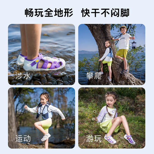 TY-小蓝羊25夏季新款儿童海边踩水男女童包头防踢凉鞋沙滩防滑溯溪鞋-魔术贴溯溪鞋 商品图2