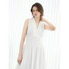COCOBELLA法式优雅连衣裙高智感通勤白色大摆无袖长裙FR0076 商品缩略图2