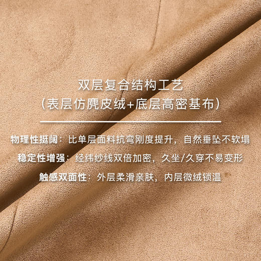 [福利价]lost in echo2025春夏新款经典扣袢弧形高级仿麂皮绒复古短款外套 商品图3