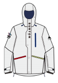 25/26BURTON雪服U RADIANT DRY RIDE 2L  JACKET STOUT WHITE