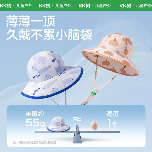 【百大严选】KK树宝宝遮阳帽婴儿防晒帽儿童帽子春秋夏季防紫外线男童女孩渔夫泡泡果园渔夫帽 商品图2