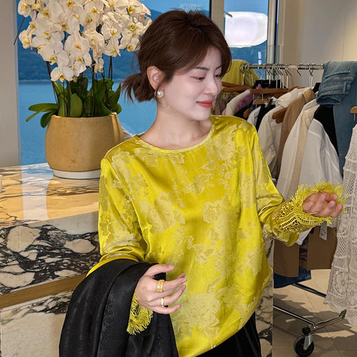 【不退不换】良木礼国风镂空人丝上衣(193465) 商品图3