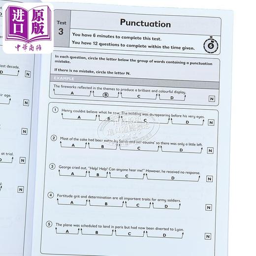 【中商原版】柯林斯11+ GL评估测试快速练习 英语 10-11岁   英文学习   英文原版 Collins 商品图3