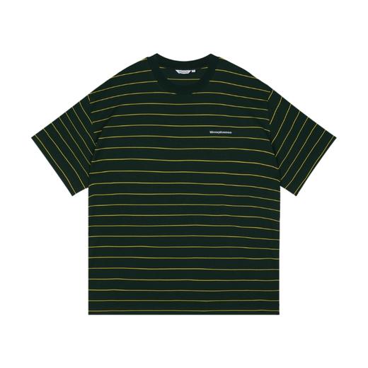 WassupHouse条纹基础刺绣短袖T恤 商品图5