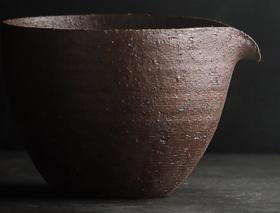 粗陶公道杯 赤豆褐