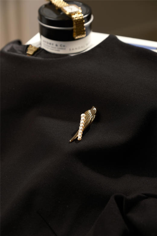 枫叶 小小鸟  丝带结 珍珠胸针 商品图6