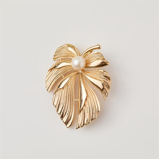 枫叶 小小鸟  丝带结 珍珠胸针 商品图1