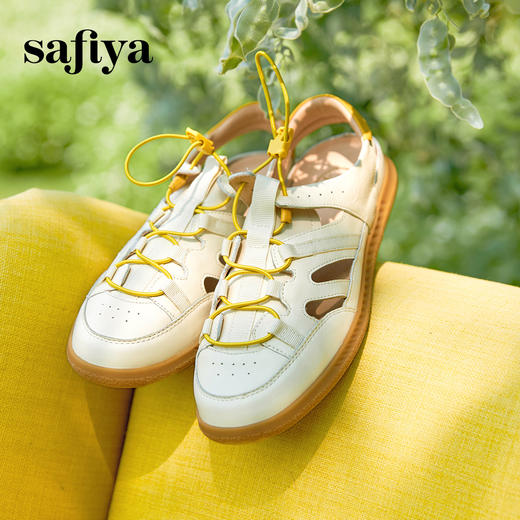 预售|Safiya/索菲娅2025夏季镂空编织溯懒人溪鞋外穿凉鞋SFD2115190 商品图0
