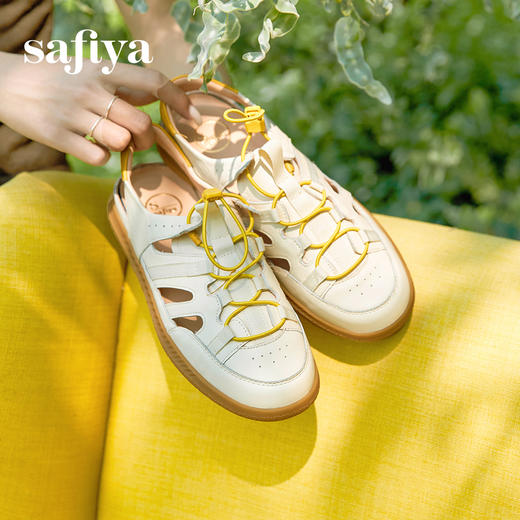 预售|Safiya/索菲娅2025夏季镂空编织溯懒人溪鞋外穿凉鞋SFD2115190 商品图2
