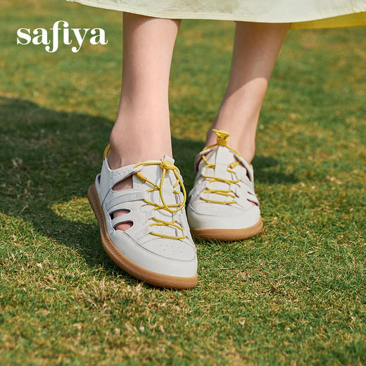 预售|Safiya/索菲娅2025夏季镂空编织溯懒人溪鞋外穿凉鞋SFD2115190 商品图3