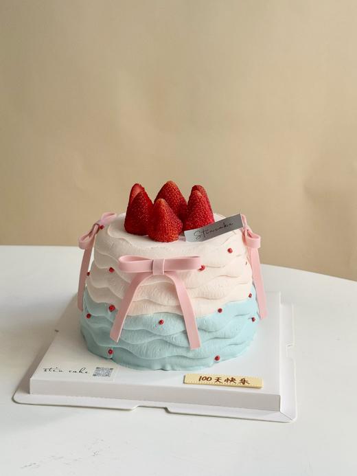 ins风裙边草莓蛋糕（加高一层） 商品图0