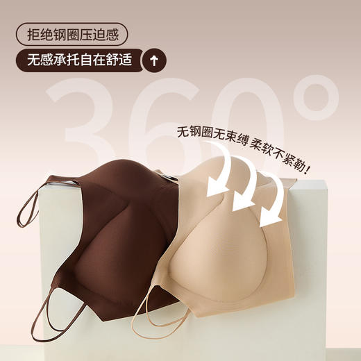 【白T不透 轻柔无感】粉底液无痕美背文胸 7A抗菌 果冻软支撑 塑造完美身型 无痕舒适随心搭配 商品图3