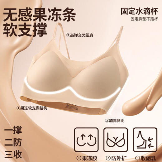 【白T不透 轻柔无感】粉底液无痕美背文胸 7A抗菌 果冻软支撑 塑造完美身型 无痕舒适随心搭配 商品图2