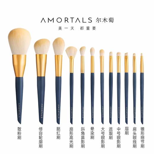 尔木萄星动面部化妆刷套刷12个装  【散粉刷 眼影刷 腮红刷 遮瑕刷 眉刷】 商品图0