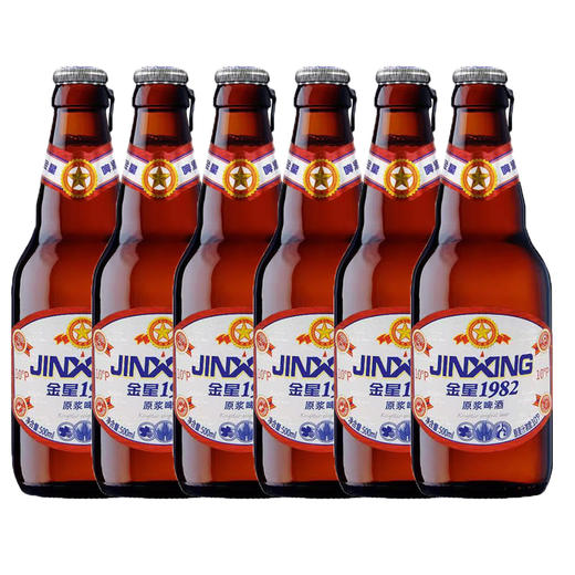 【6瓶微醺】金星原浆啤酒红10度 1982啤酒 500ml 黄啤 商品图0