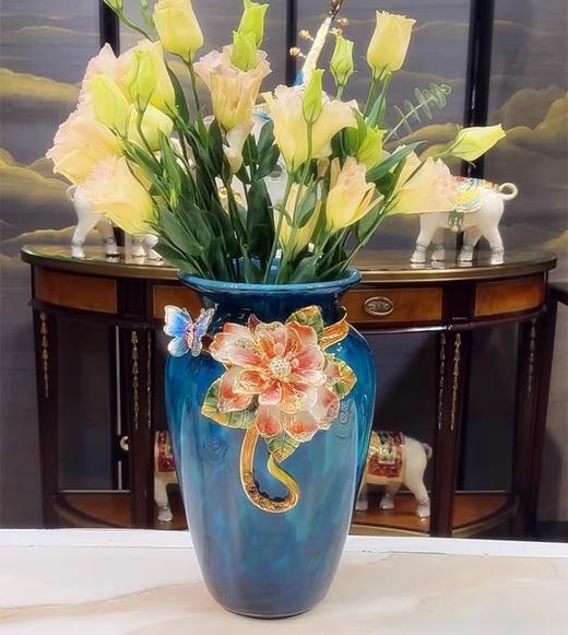 绽放欧式珐琅彩花瓶摆件客厅插干花创意陶瓷工艺品罗比罗丹绽放花瓶【无货退款】 商品图1