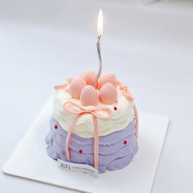 ins少女风奶油裙边蛋糕