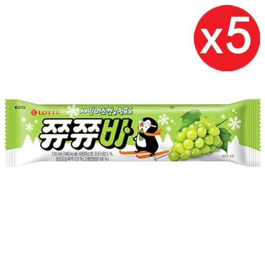 乐天啾啾棒青葡萄冰棒130ml롯데 쮸쮸바 청포도 빙과 商品图0