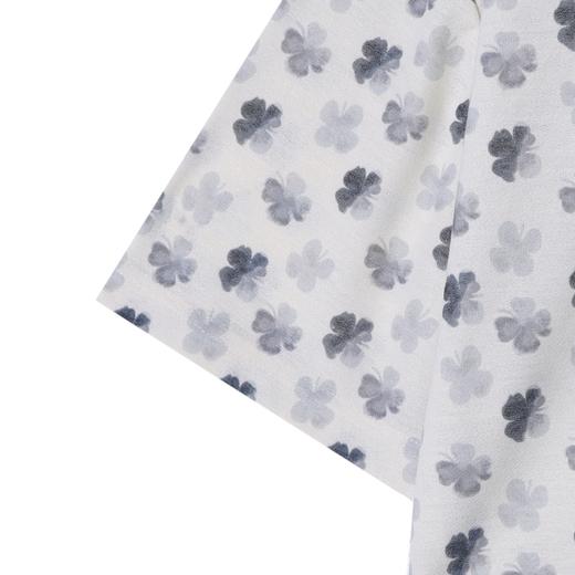 T3171夏季高级感新款韩系满印四叶草短袖T恤情侣宽松潮流休闲圆领上衣 商品图4