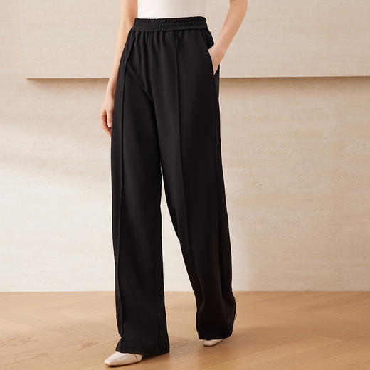 【百搭垂坠感休闲裤】EITIE爱特爱直筒显瘦女阔腿裤夏季新款B2505614 商品图1