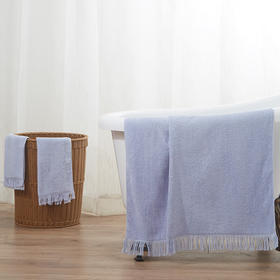 【清凉购特价129任选4个】多样屋森林物语素生活流苏浴巾毛巾 舒适洗脸便携34*78CM 粉色