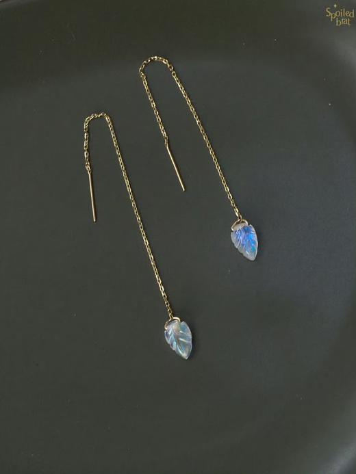 SpoiledBrat Jewelry18k金 月光石耳线 商品图4