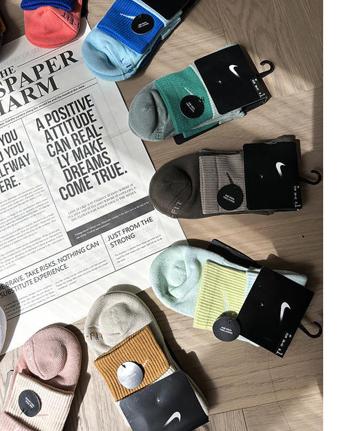 现货 THS-无 NK 短袜来啦 情侣款 拼色彩袜 13色 CU1292 商品图5