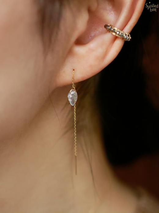 SpoiledBrat Jewelry18k金 月光石耳线 商品图1