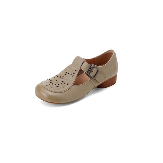 西村名物2025年夏季新款舒适低跟新中式风优雅玛丽珍单鞋洞洞鞋X25AH15791 商品图10