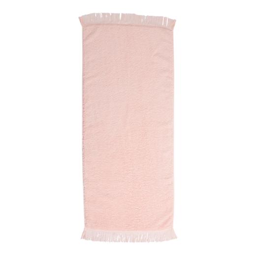 【清凉购特价129任选4个】多样屋森林物语素生活流苏浴巾毛巾 舒适洗脸便携34*78CM 粉色 商品图2